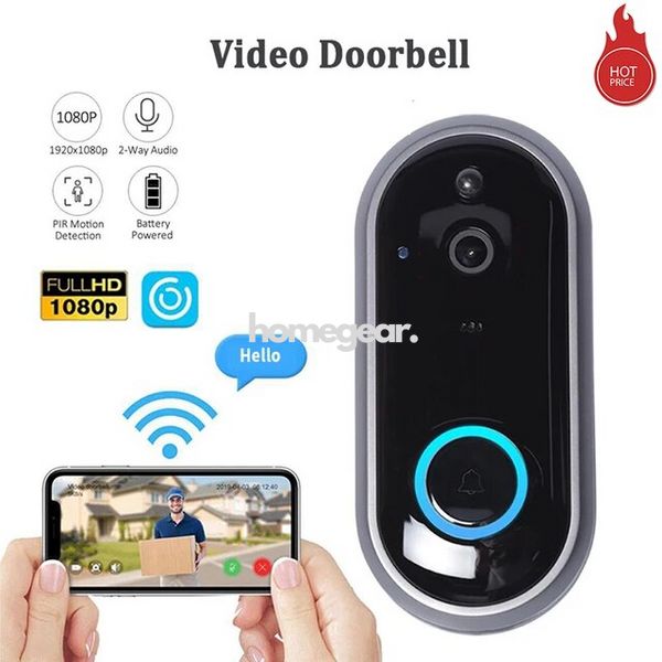 Домофон HD WI-FI Video Doorbell W Бездротова відеокамера дверний глазок  3214603 фото